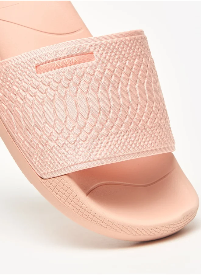 Aqua Women's Textured Slide Slippers