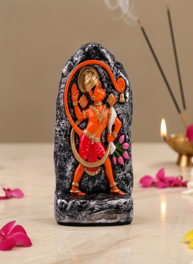 Artarium Kesari Nandan Hanuman Idol for Home Temple (6 Inch), Resin Veer Hanuman Murti with Blessing Hand, Hindu God Statue for Pooja Room, Office Desk & Home Decor - Image 1
