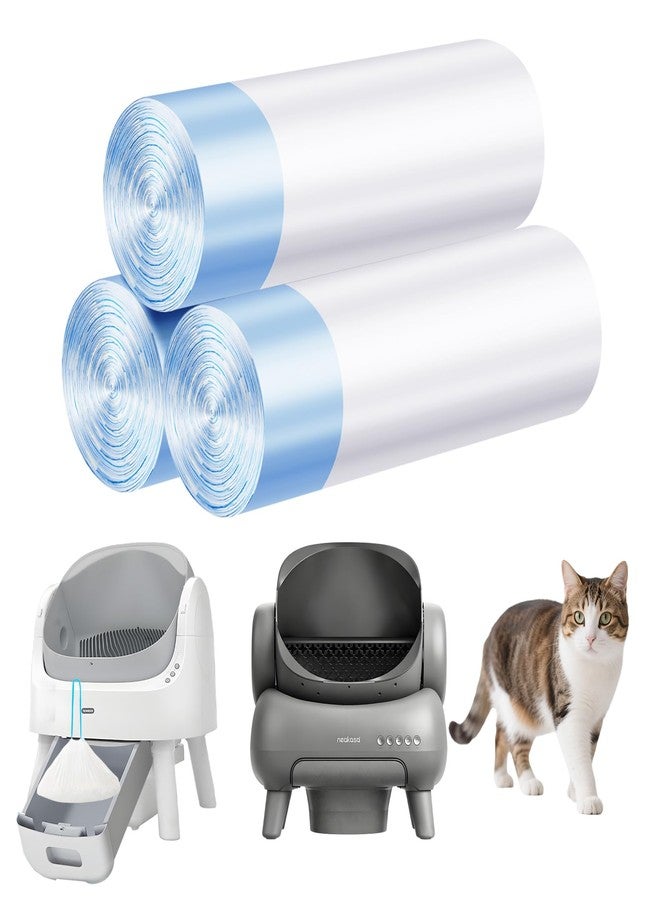 LoopTime Cat Litter Bags 60 Count,26.37"X15.74" Drawstring Close Litter Box Liners for Automatic Litter Box,Thick Cat Poop Bags,Easy to Clean,Heavy Duty Robot Bag for Self-Cleaning Box - Image 1