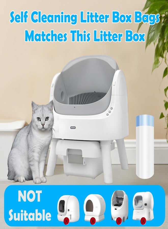 LoopTime Cat Litter Bags 60 Count,26.37"X15.74" Drawstring Close Litter Box Liners for Automatic Litter Box,Thick Cat Poop Bags,Easy to Clean,Heavy Duty Robot Bag for Self-Cleaning Box - Image 2