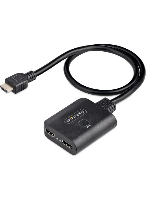 StarTechcom 2Port HDMI Splitter 4K 60Hz HDMI 20 Video 4K HDMI Splitter 1 in 2 Out 1x2 HDMI DisplayOutput Splitter HDRHDCP 20in 50cm Builtin HDMI Cable HDMISPLITTER4K60UP