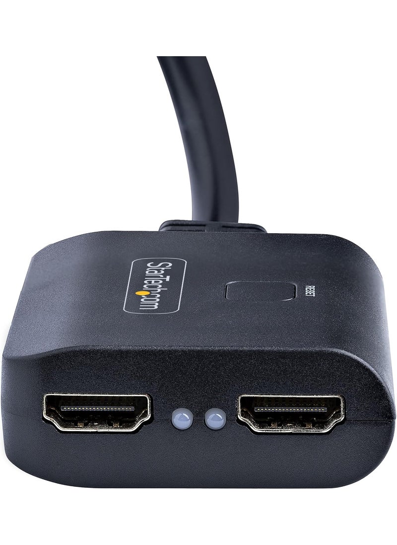 StarTech StarTechcom 2Port HDMI Splitter 4K 60Hz HDMI 20 Video 4K HDMI Splitter 1 in 2 Out 1x2 HDMI DisplayOutput Splitter HDRHDCP 20in 50cm Builtin HDMI Cable HDMISPLITTER4K60UP  - Image 5