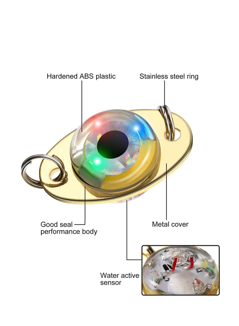 Led Fishing Lights Fish Lures Kit Long Life Time Underwater LED Lighted Bait Flasher Get Fish's Attention for Offshore Inshore Boat Deep Sea 10PCS