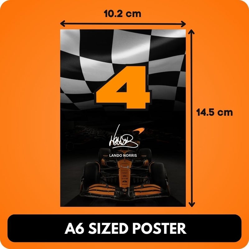 auraposter Lando Norris Poster (Set of 40) | F1 Lando Norris Mini Posters (15 x10 cm) | McLaren F1 Poster Lando Norris Posters for Wall, Bedroom, Living room | Formula One Posters | Glue Dots Included - Image 2