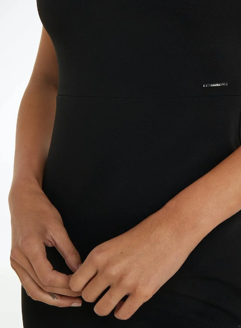 CALVIN KLEIN black Scuba Crepe Dress for Women | Best Price UAE
