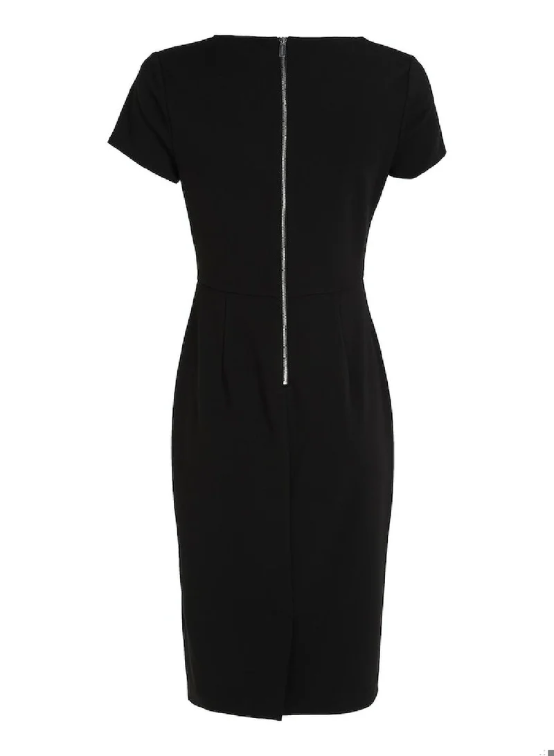 CALVIN KLEIN black Scuba Crepe Dress for Women | Best Price UAE