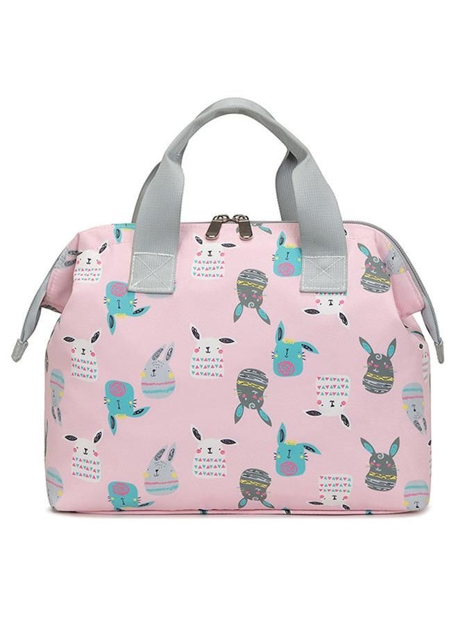 Arabest - Light Pink Multifunctional Mommy Bag Baby Diaper Bag Handy Shoulder Bag Shoulder Strap - Image 1