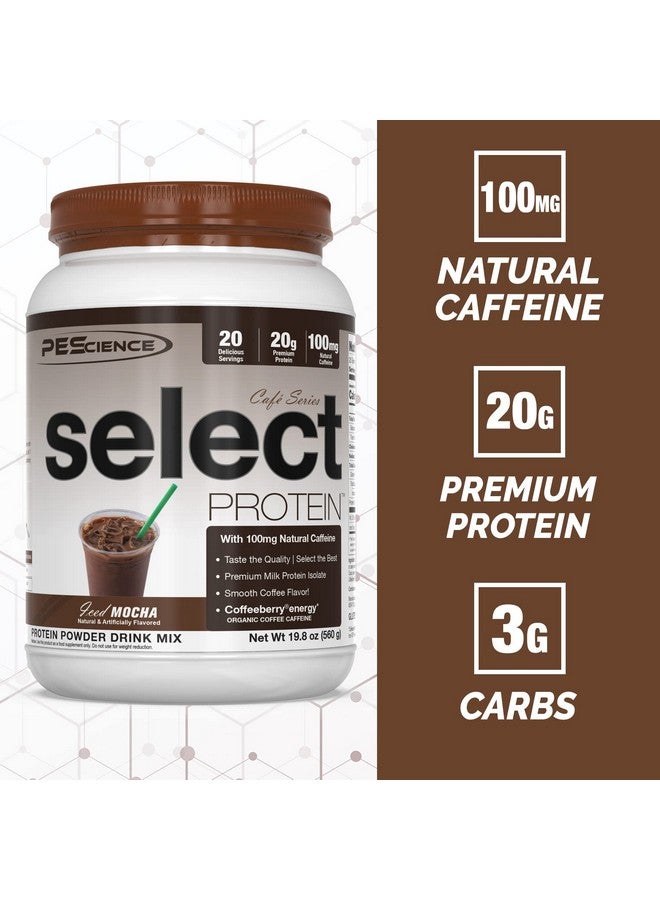 PEScience Select Cafe Protein, Iced Mocha, 20 Servings, Coffee Flavored Whey and Casein Blend - Image 1