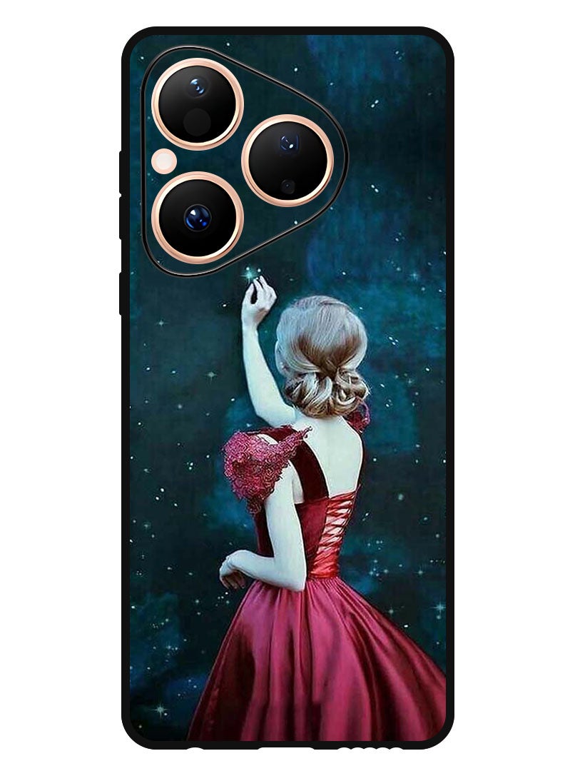 Theodor Case Compatible with Huawei Pura 80 6.6 Inch Protection Shockproof Bumper Cover Girl Touching Star - Image 1