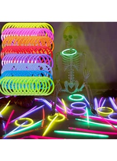SCS Direct Teal Pumpkin 8" Glow In The Dark Party Bracelets (100 Pk) In 8 Unique Colors Safe Trick Or Treating Lights Noncandy Treats Neon Headbands Camping Summer Camp Party Pack Rave Birthday  - Image 4