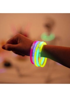 SCS Direct Teal Pumpkin 8" Glow In The Dark Party Bracelets (100 Pk) In 8 Unique Colors Safe Trick Or Treating Lights Noncandy Treats Neon Headbands Camping Summer Camp Party Pack Rave Birthday  - Image 3