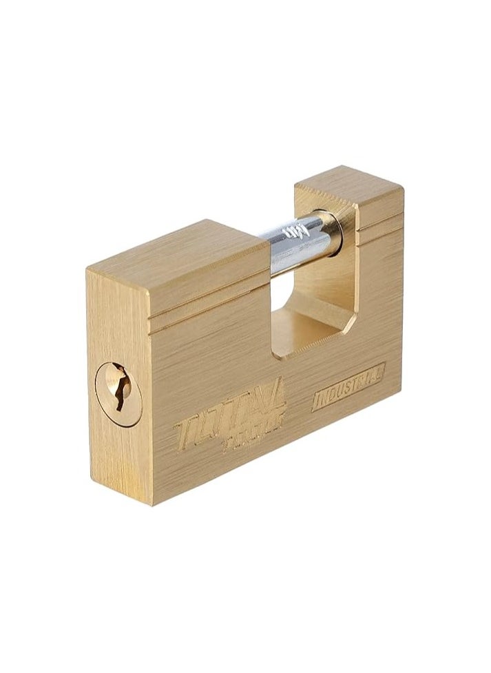 TOTAL Brass padlock 60 mm with 3 keys  - Image 2