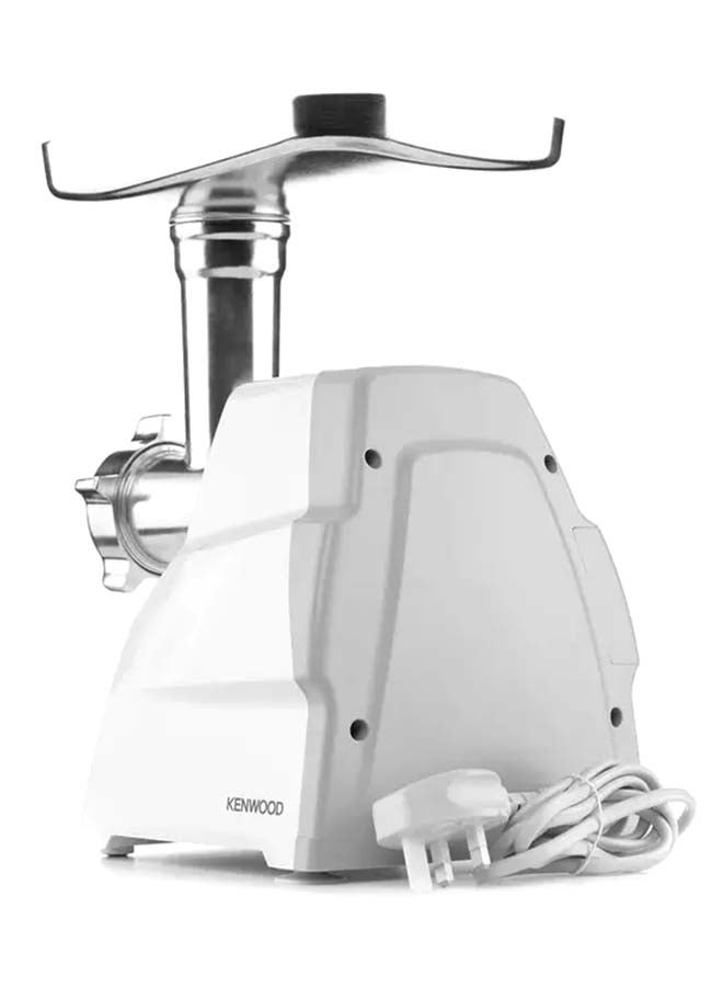 KENWOOD Meat Grinder, Meat Mincer, 3 Stainless Steel Mincer Screens, Kibbeh Maker, Sausage Maker, Biscuit Attachment, Reverse Function 2100 W MGP40.000WH White - Image 3