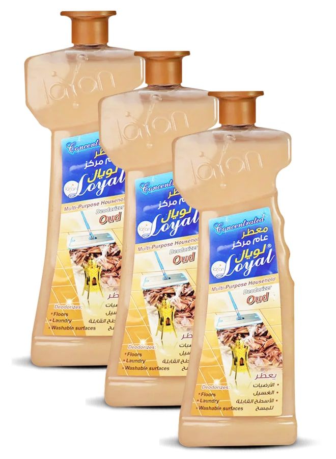 loyal Multi-Purpose Household Deodorizer Concentrated Gel, Oud, 3x700ml - Image 2