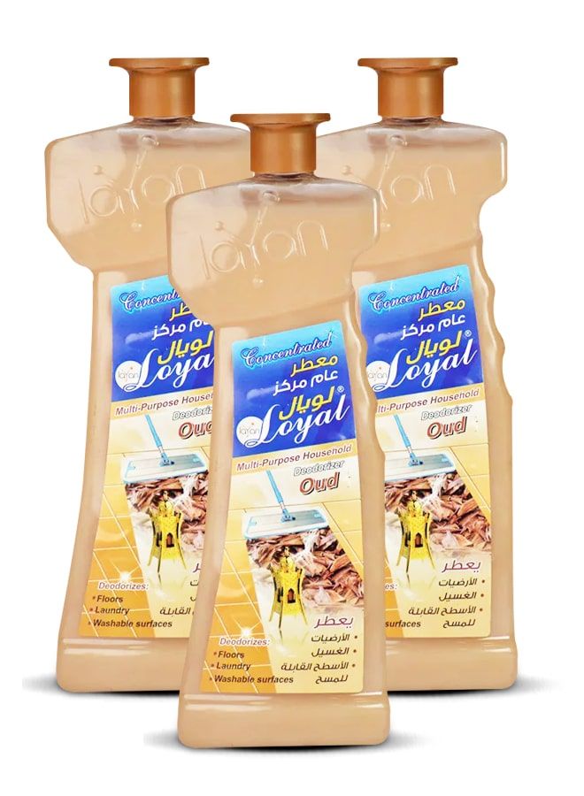 loyal Multi-Purpose Household Deodorizer Concentrated Gel, Oud, 3x700ml - Image 1
