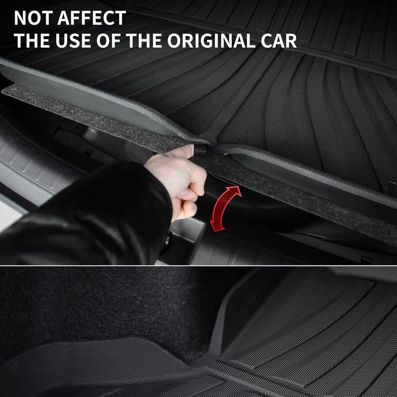 powoq Fit 2022 Honda Civic Sedan TPE Trunk Mat All Weather Cargo Mat - Image 4