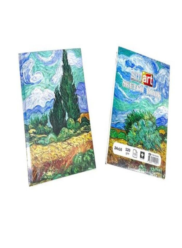 فان جوخ اسكتش بوك فان جوخ - 100 ورقة - مقاس ( 24 * 16) - 120 جرام - 1 قطعة - لون الورق ابيض