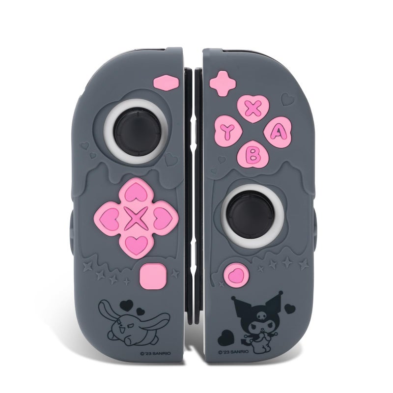 Kuitmor Silicone Protective Shell Compatible with Joy con of Switch 2017OLED Soft Silicone Cover Case AntiScratch Protective Case for Switch 1OLED Controllers Black Kuromi - Image 2