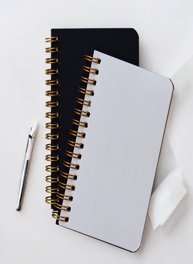 INNAXA Pocket Notebook with a Black cover For Writing Personal,Office Use Pocket-size Notebook Blank 120 Pages (Black, Pack of 6) - Image 2