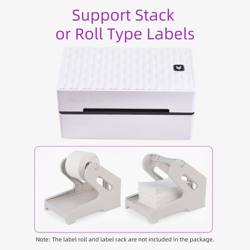Shipping Label Printer 180mm/s Print Speed 203Dpi Resolution Thermal Printer - BT & USB Connectivity Label Printer for Home Office Warehouse E-commerce Platforms - Image 2