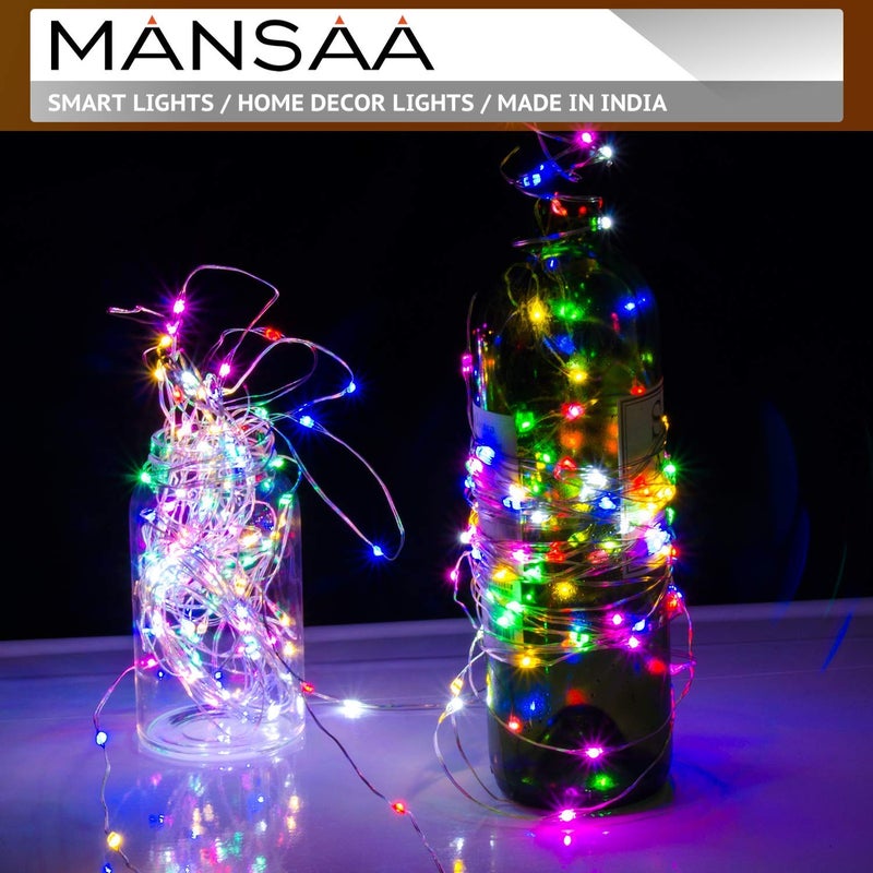 MANSAA MANSAA Fairy Lights 18 Months Warranty 3 Meter 30 LEDs Lights for Home Decoration Led Lights String Lights for Home Decoration String Light USB Operated M51 Multicolor Pack of 2 - Image 5