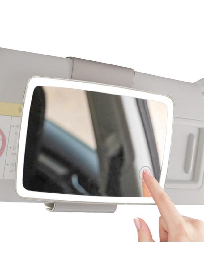 Beauenty Car Mirror Sun Visor - Rechargeable LED Visor Mirror with Three Levels Dimming and Rearview Mirror Lights for Car Makeup - Image 2