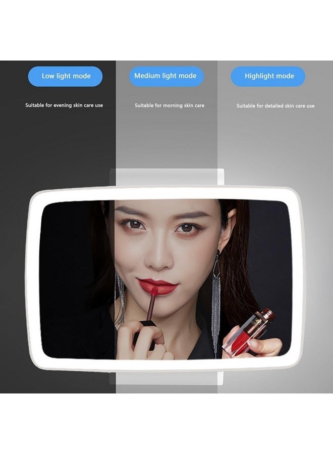 Beauenty Car Mirror Sun Visor - Rechargeable LED Visor Mirror with Three Levels Dimming and Rearview Mirror Lights for Car Makeup - Image 4