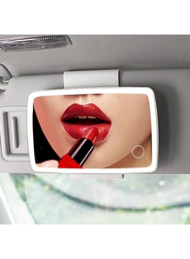 Beauenty Car Mirror Sun Visor - Rechargeable LED Visor Mirror with Three Levels Dimming and Rearview Mirror Lights for Car Makeup - Image 1