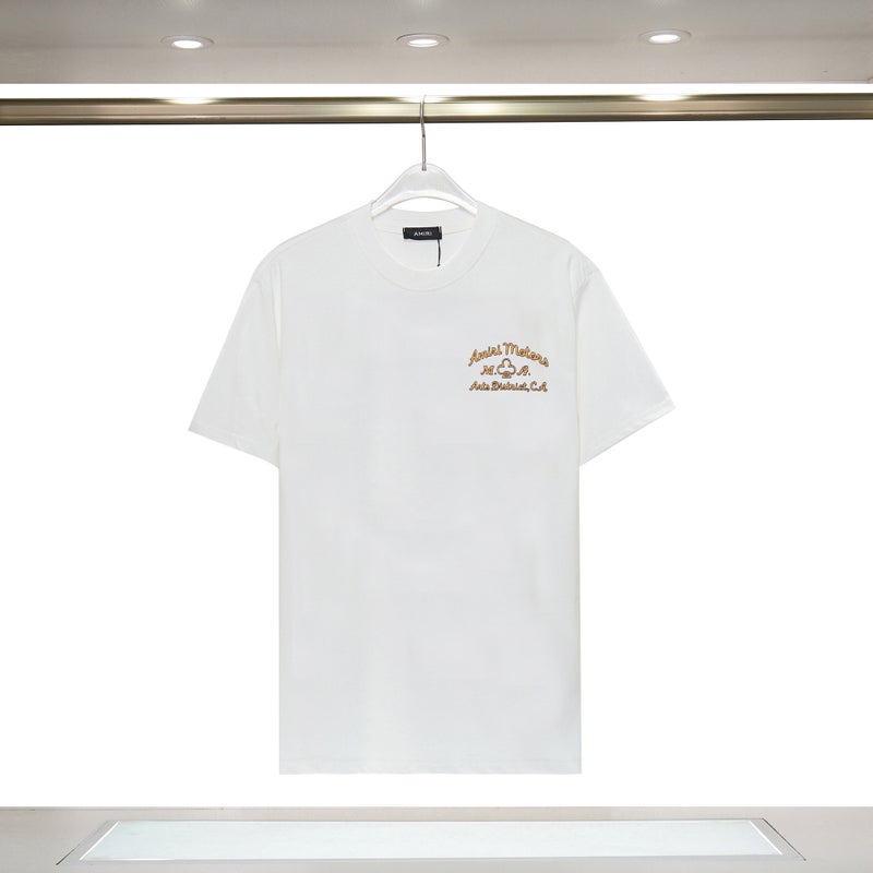 2024 Spring Summer AMIRI Print Unisex Cotton Tee Black  - Image 2