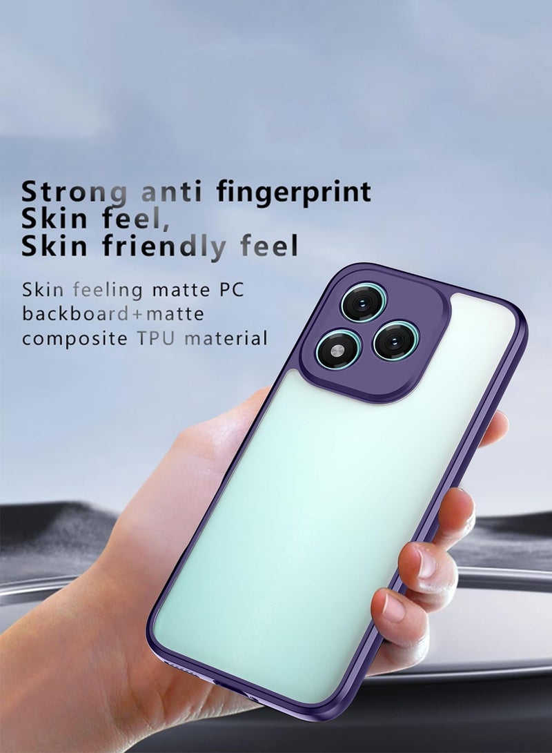 دبليو تيك غلاف حماية رقيق مع كاميرا مرتفعة من السيليكون TPU هجين Honor 400 Lite 5G 2025 (MCAPSA) - شفاف / بنفسجي باذنجاني - Image 2