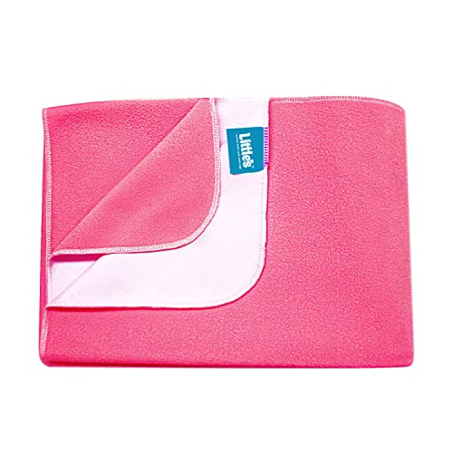 Little's Easy Dry Bed Protector (Small – 50cm X 70 cm) I Quick Absorption I Waterproof I Stain Proof I Soothing Sleep I Soft I Durable I Machine Washable (Large, Pink, 1) - Image 1