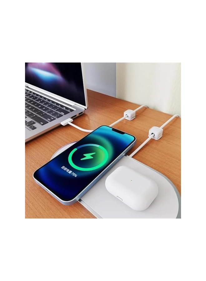 Green Tiger Charging Cable Magnetic Cable Organizer Storage Holder, Magnetic Cord Holder for Cables, Cord Organizer Adhesive,Magnetic Phone Wire Holder,Wire Keeper Clips,Magnetic Cable Management Clips (12B) - Image 3