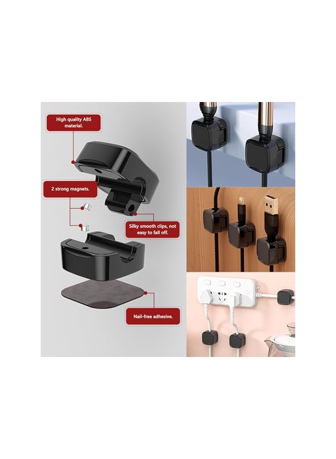 Green Tiger Charging Cable Magnetic Cable Organizer Storage Holder, Magnetic Cord Holder for Cables, Cord Organizer Adhesive,Magnetic Phone Wire Holder,Wire Keeper Clips,Magnetic Cable Management Clips (12B) - Image 5