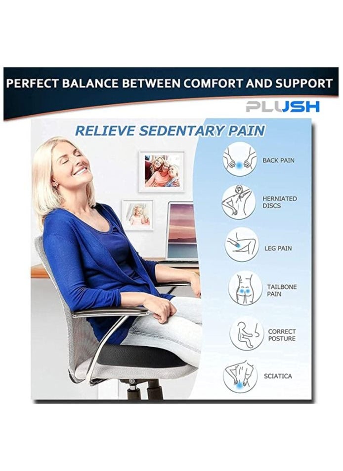Plush Creative Planet Plush Foot Rest for Under Desk at Work, Excellent Foot Stool Pillow for office, Improves Leg Height & Donut Pillow Seat Cushion for Office Chair, Memory Foam Pillow for Tailbone  - Image 3