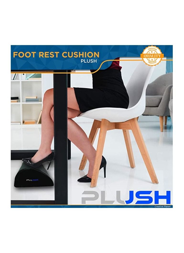 Plush Creative Planet Plush Foot Rest for Under Desk at Work, Excellent Foot Stool Pillow for office, Improves Leg Height & Donut Pillow Seat Cushion for Office Chair, Memory Foam Pillow for Tailbone  - Image 2