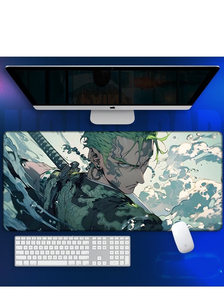 QZ - Anime One Piece Mouse Pad, Extended Large Gaming Mouse Pad, Non-Slip Rubber Base And Stitched Edge Desk Pad For Computer Home Office Work And Study - Image 1