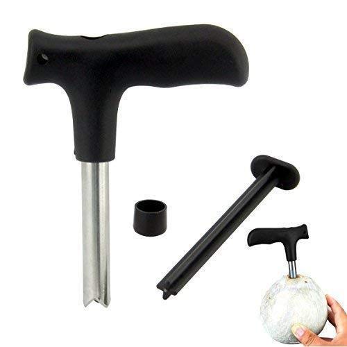 DeoDap Premium Stainless Steel Coconut Driller, Opener Tool (Black) - Image 1