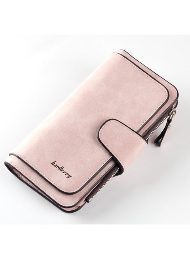 baellerry Women's Purse Long Multi-card Women's Advanced Purse Fashion Triple Fold Vertical Handbag - Image 1