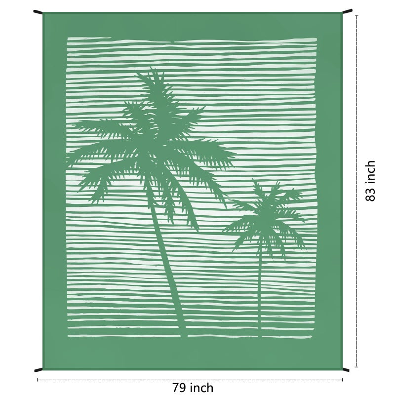 WIWIGO Beach Blanket Waterproof Sandproof Beach Mat 79" X 83"/10'x9'for 2-8 Adults Quick Drying Outdoor Picnic Mat Beach Accessories for Travel, Camping, Hiking - Image 2