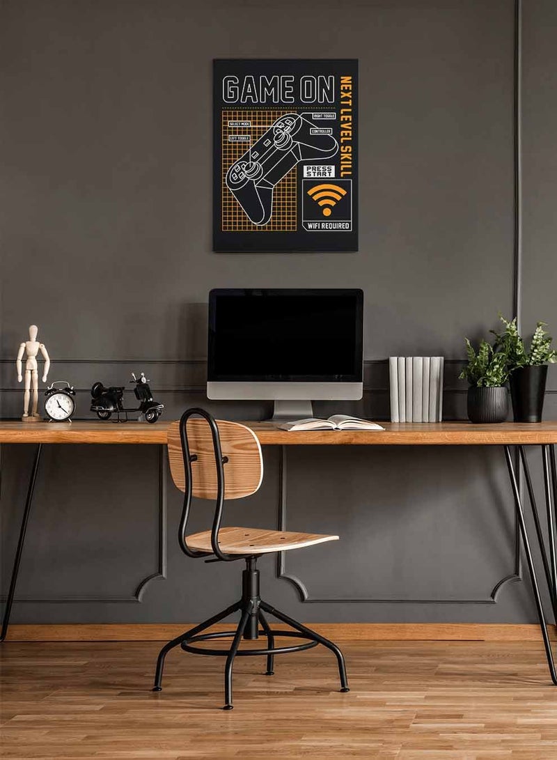 LOWHA Framed Canvas Wall Art Stretched Over Wooden Frame, Next Level Skill Gaming Painting, For Home, Living Room, Office Decor - Image 2