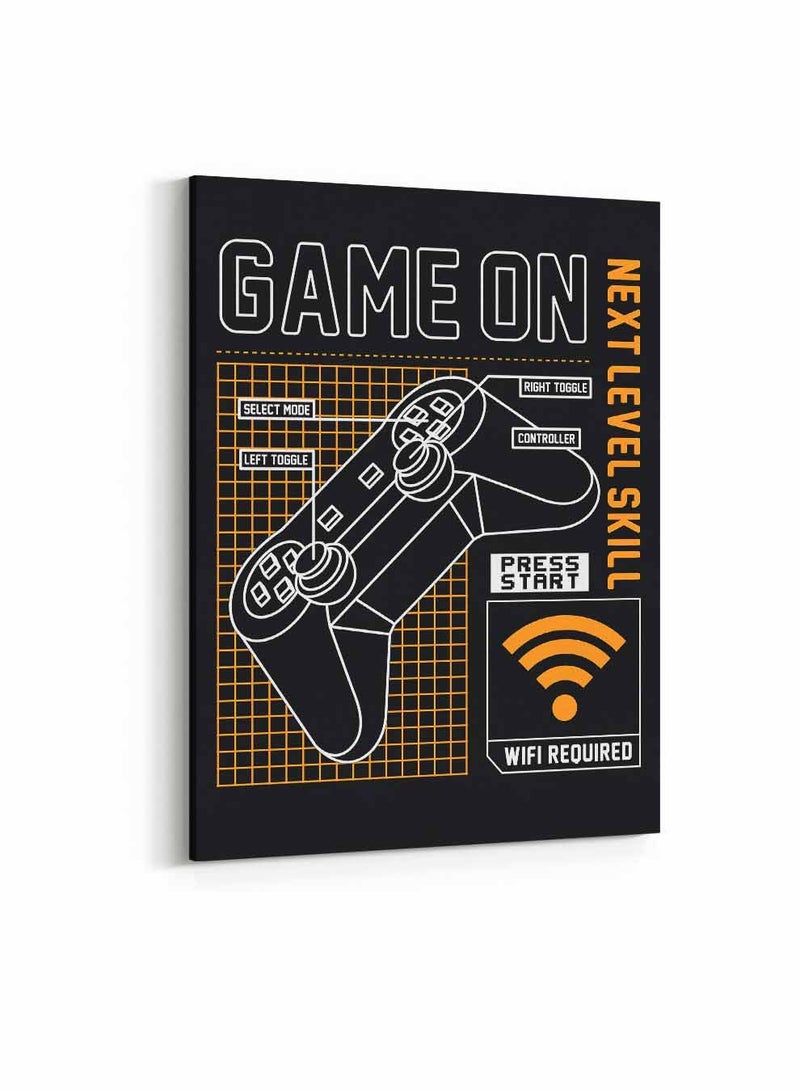 LOWHA Framed Canvas Wall Art Stretched Over Wooden Frame, Next Level Skill Gaming Painting, For Home, Living Room, Office Decor - Image 4