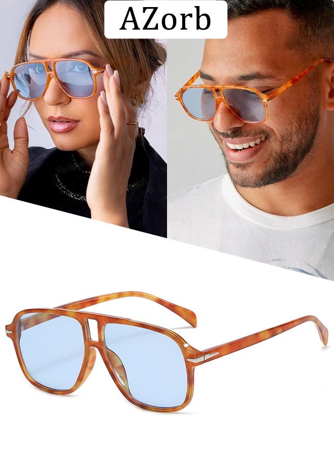 AZorb Aviator Sunglasses Men Women Retro Fashion Men's Sunglasses Square Polarized for Mens Women Sun Glasses Accessories UV400 Protection Shades - Image 1