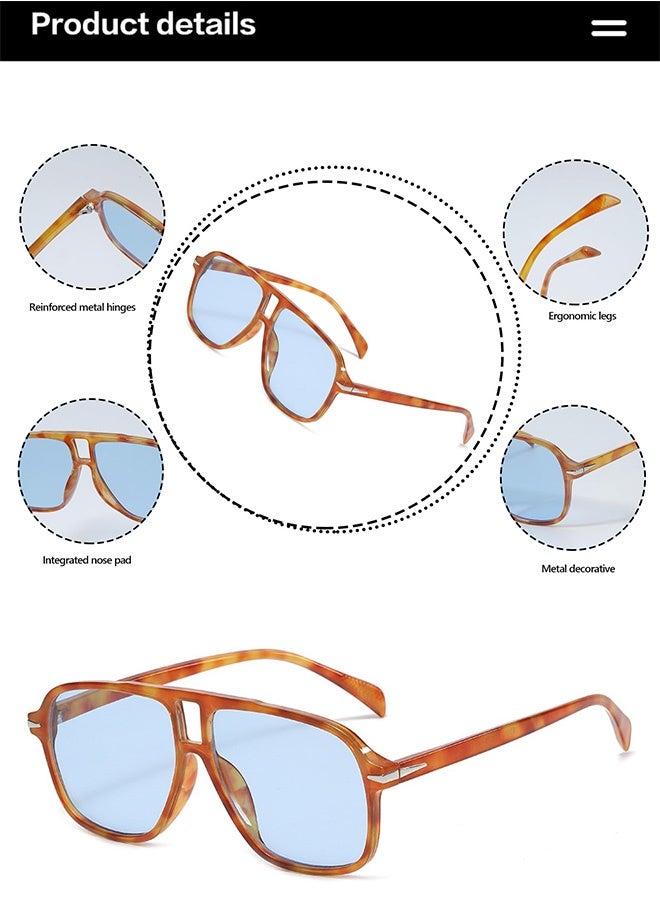 AZorb Aviator Sunglasses Men Women Retro Fashion Men's Sunglasses Square Polarized for Mens Women Sun Glasses Accessories UV400 Protection Shades - Image 3