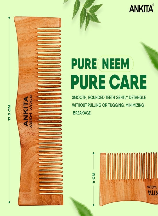 Ankita Neem Wooden Comb|Treated with Herbal Oils For Multi-Actions|Detangling, Frizz Control & Shine,Suited For All Types of Hair(NW-24) - Image 4