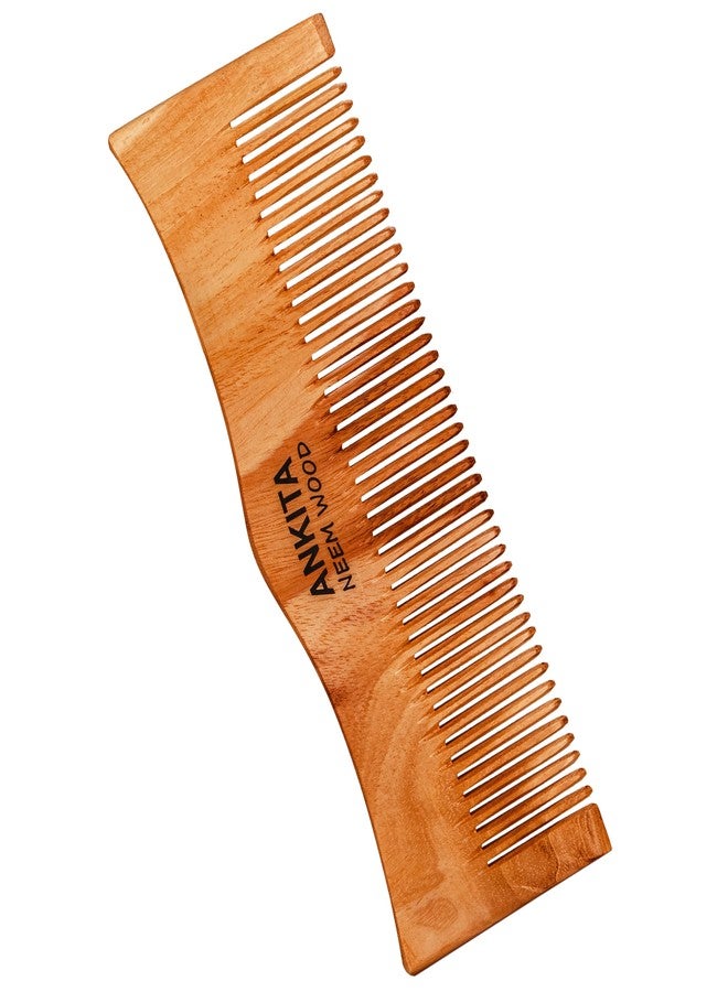 Ankita Neem Wooden Comb|Treated with Herbal Oils For Multi-Actions|Detangling, Frizz Control & Shine,Suited For All Types of Hair(NW-24) - Image 1