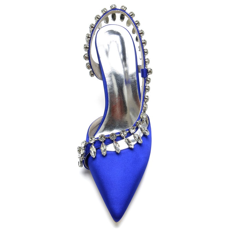 2025 High-Heeled Pointed-Toe Diamond Chain With Heavy-Duty Wedding Shoes, Bridal Shoes, Bridesmaid Shoes, Banquet Shoes 63-31 - Image 4