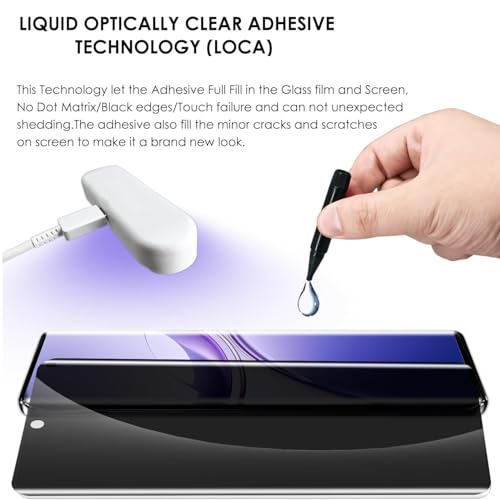 STP FEEL® UV Advanced Privacy Tempered Glass Screen Protector Guard Compatible For Vivo V50 / V50e / V50 Pro (6.77 Inch, Pack of 1) Full Edge to Edge Coverage Anti-Spy/Anti-Peeping 9H Hardness - Image 5