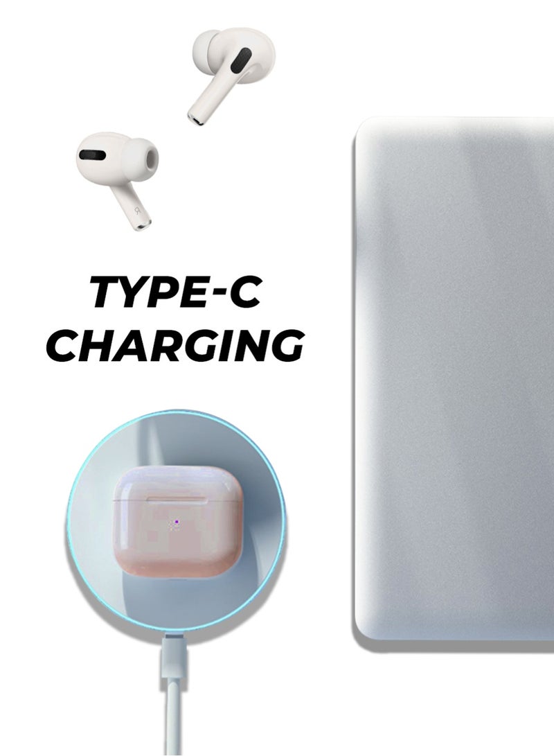 glassology G T A 2 White Truly Wireless Earbuds Pro Active Noise Cancelling Thumping Bass Multi Mode Above 5H Playtime Wireless Magsafe Charging Customized Sound Gaming Mode - White  - Image 5