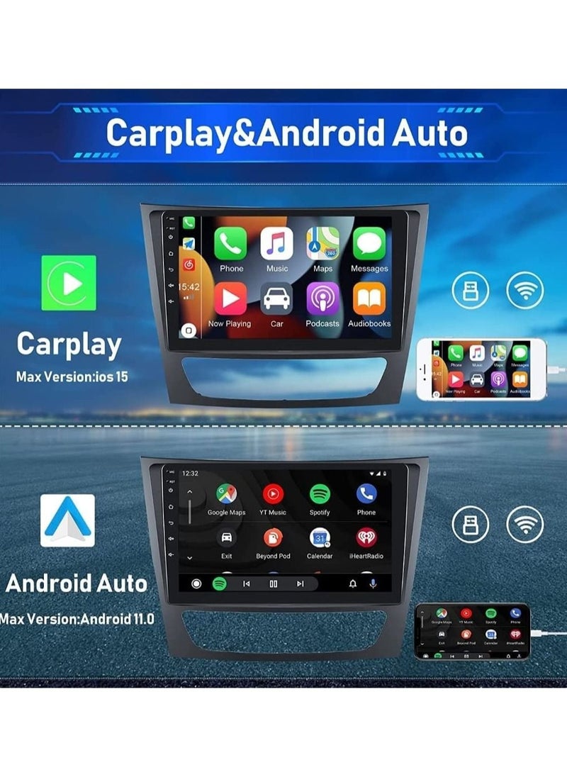 RAYMOS - Android screen For Mercedes Benz E-class E Class W211 E200 E240 E270 E280 E300 E320 2002 to 2009 CLS 2002  2010 4Gb Ram Multimedia Video Player Support Apple Carplay Android Auto Free Camera - Image 1