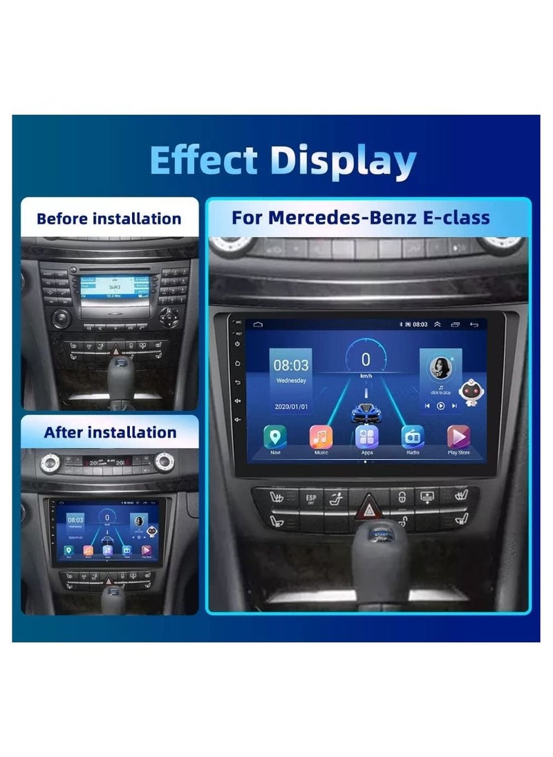 RAYMOS - Android screen For Mercedes Benz E-class E Class W211 E200 E240 E270 E280 E300 E320 2002 to 2009 CLS 2002  2010 4Gb Ram Multimedia Video Player Support Apple Carplay Android Auto Free Camera - Image 1